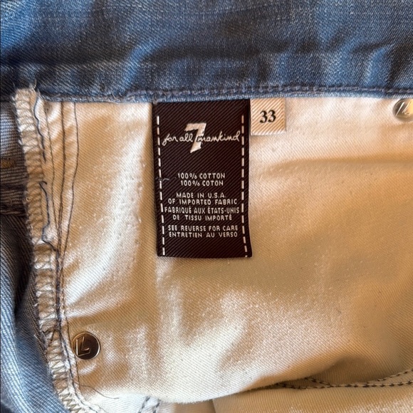 7 For All Mankind Blue Straight Leg Jeans Versatile Style - Picture 10 of 16